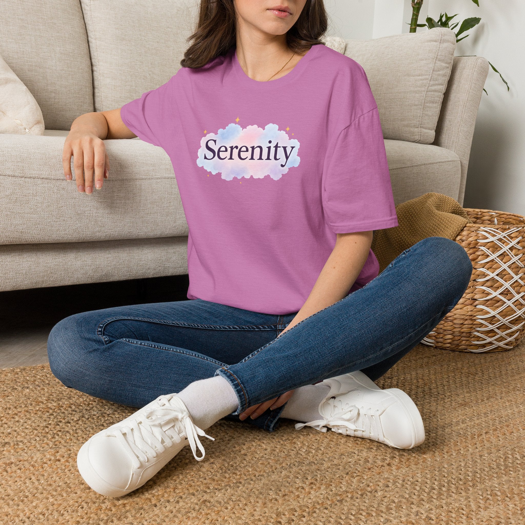 Serenity Cloud Illustration T-Shirt