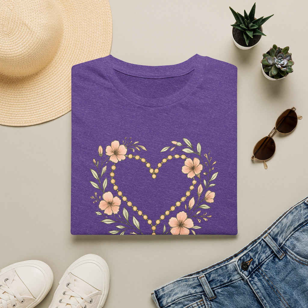 Floral Heart Rosary T-Shirt