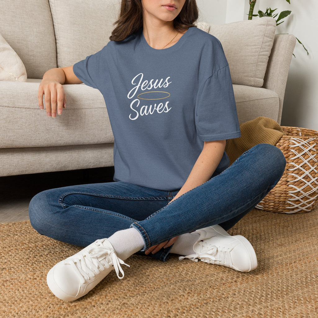 Jesus Saves Halo T-Shirt