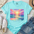 His Mercies Are New Every Morning Christian Comfort Colors T-Shirt in Chalky Mint