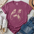 Jesus Selfie Christian Comfort Colors T-Shirt in Berry