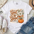 God Is Good All the Time Christian Comfort Colors T-Shirt in White