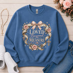 Loved Beyond Measure Christian sweatshirt in Indigo Blue