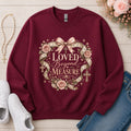 Loved Beyond Measure Christian sweatshirt in Maroon