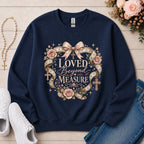 Loved Beyond Measure Christian sweatshirt in Navy