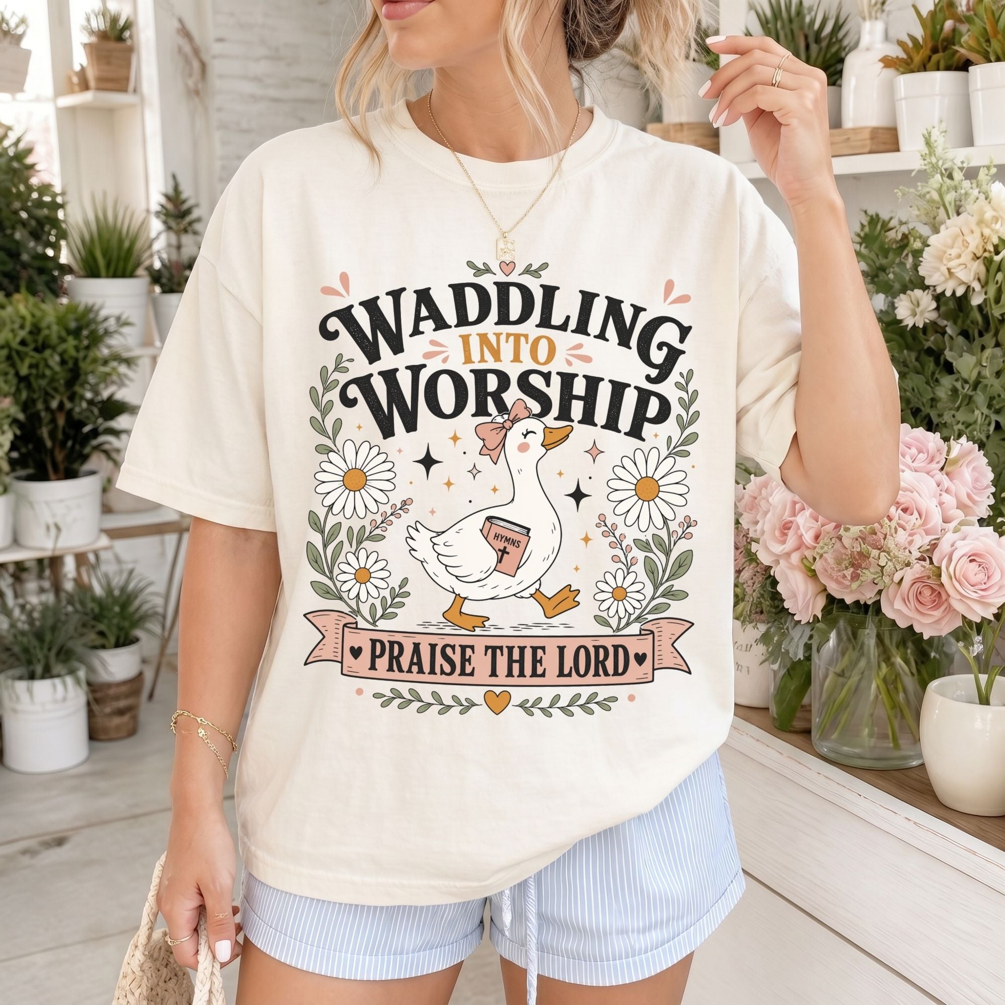 Waddling Into Worship T-Shirt