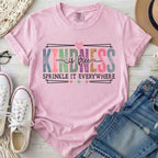 Kindness Is Free Comfort Colors Inspirational T-Shirt in Blossom