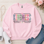 Kindness Is Free Inspirational sweatshirt in Light Pink