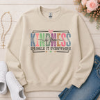 Kindness Is Free Inspirational sweatshirt in Sand