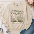 Planted in Grace Christian sweatshirt in Sand