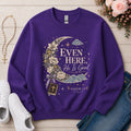 Even Here He Is Good Christian sweatshirt in Purple