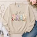 Just Pray Christian sweatshirt in Sand