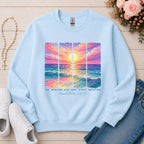 His Mercies Are New Every Morning Christian sweatshirt in Light Blue