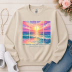 His Mercies Are New Every Morning Christian sweatshirt in Sand