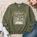 Grace For Today Christian sweatshirt in Military Green