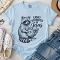 Easily Distracted By Jesus Christian Comfort Colors T-Shirt in Chambray