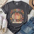 Covered in Grace This Fall Christian Comfort Colors T-Shirt in Pepper