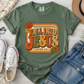 Fall Into Jesus Christian Comfort Colors T-Shirt in Moss