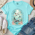 When You Pass Through the Waters Christian Comfort Colors T-Shirt in Chalky Mint