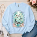 When You Pass Through the Waters Christian Crewneck Sweatshirt in Light Blue