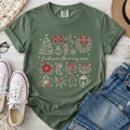 I Will Praise Him in Every Season Christmas Christian Comfort Colors T-Shirt in Moss