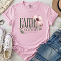 Faith Blooms Beyond the Storm Christian Comfort Colors T-Shirt in Blossom