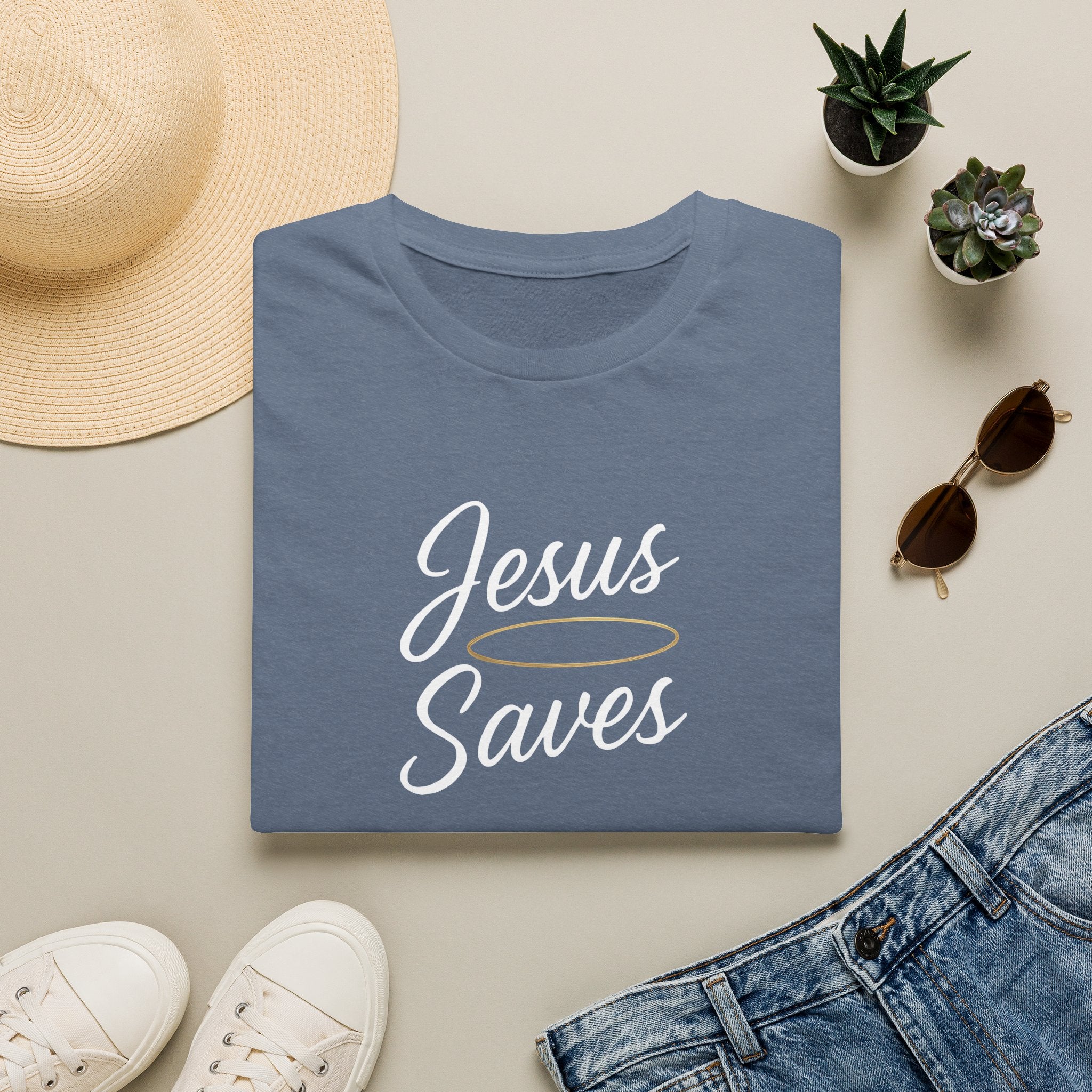 Jesus Saves Halo T-Shirt