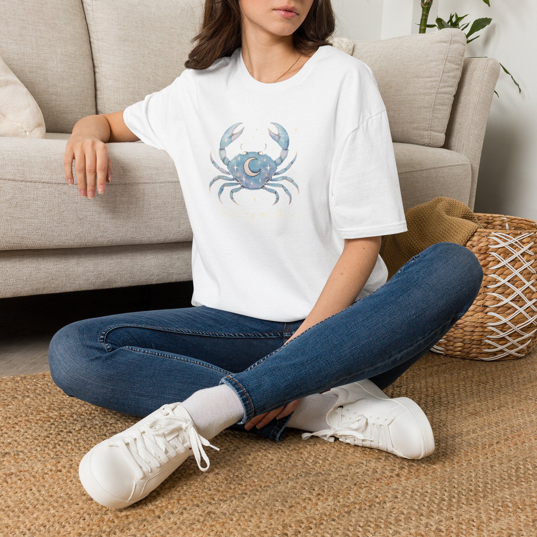 Moonlit Crab Illustration T-Shirt