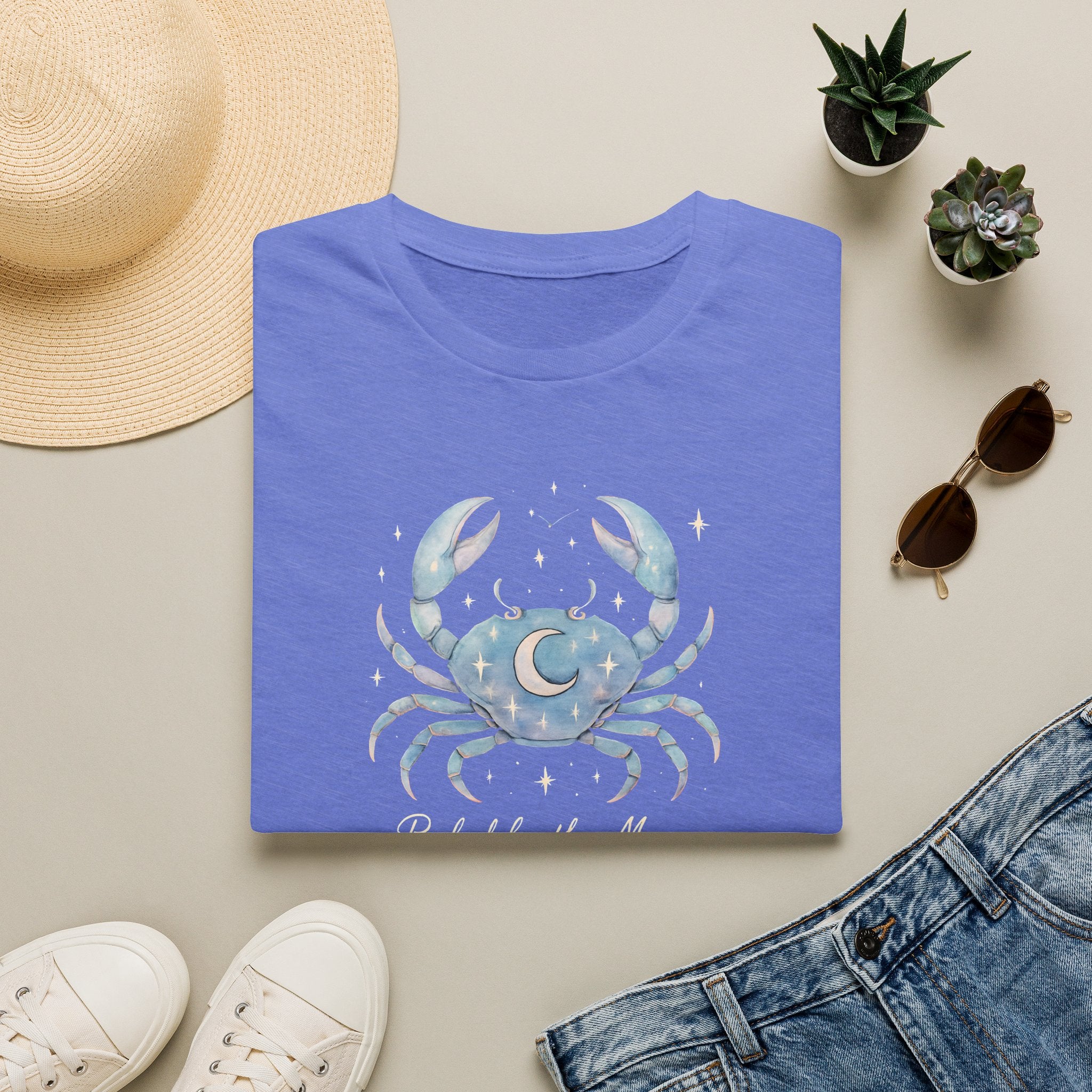 Moonlit Crab Illustration T-Shirt