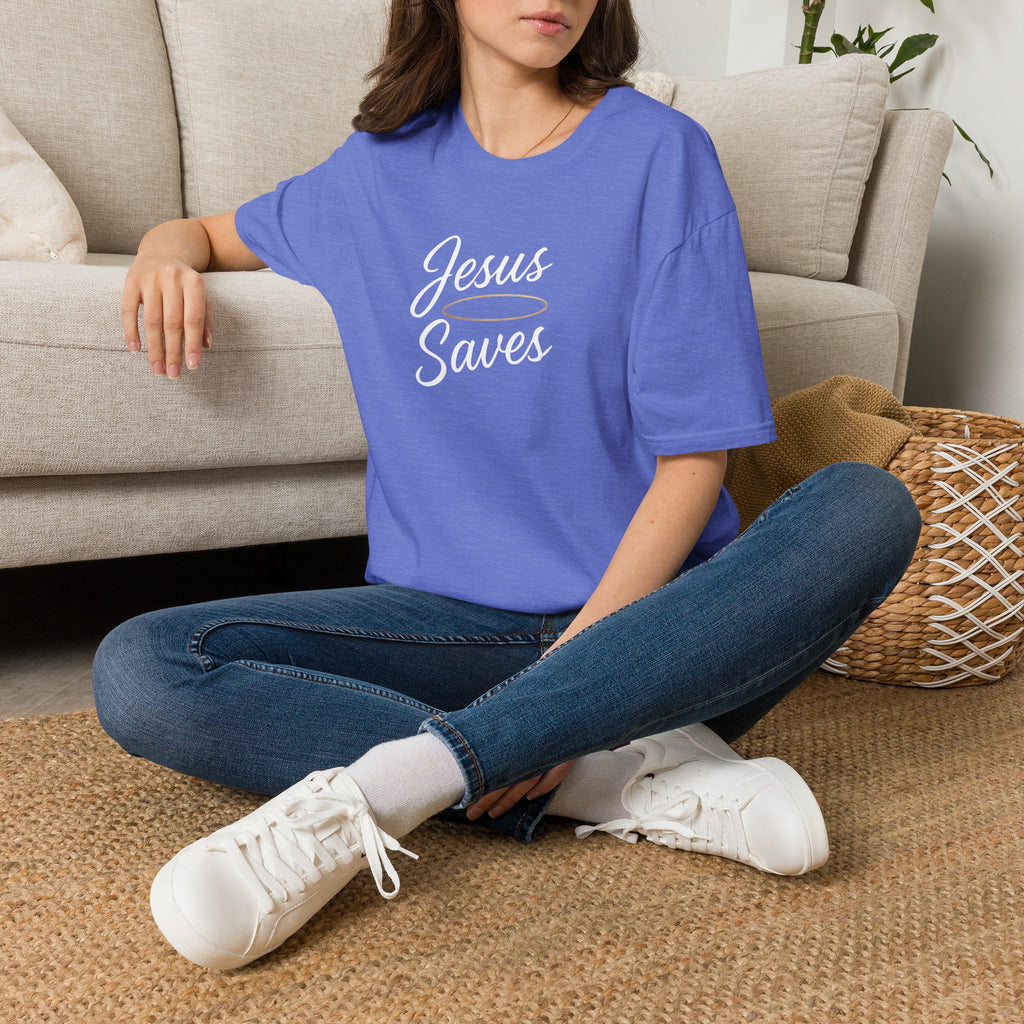 Jesus Saves Halo T-Shirt