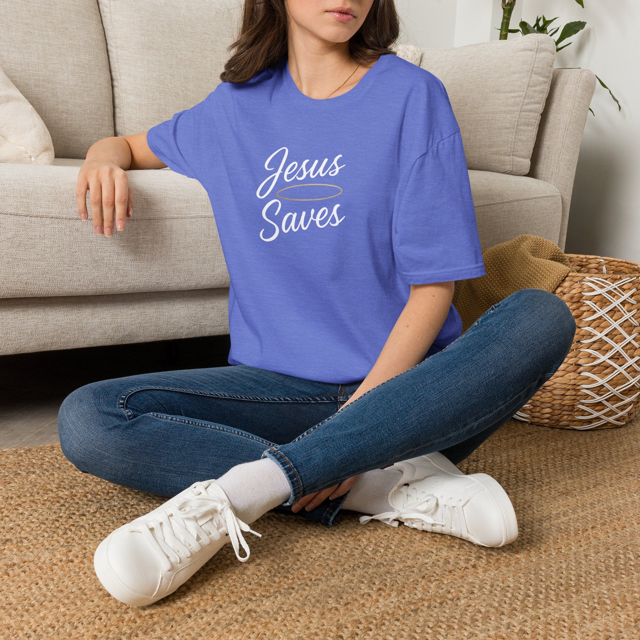 Jesus Saves Halo T-Shirt