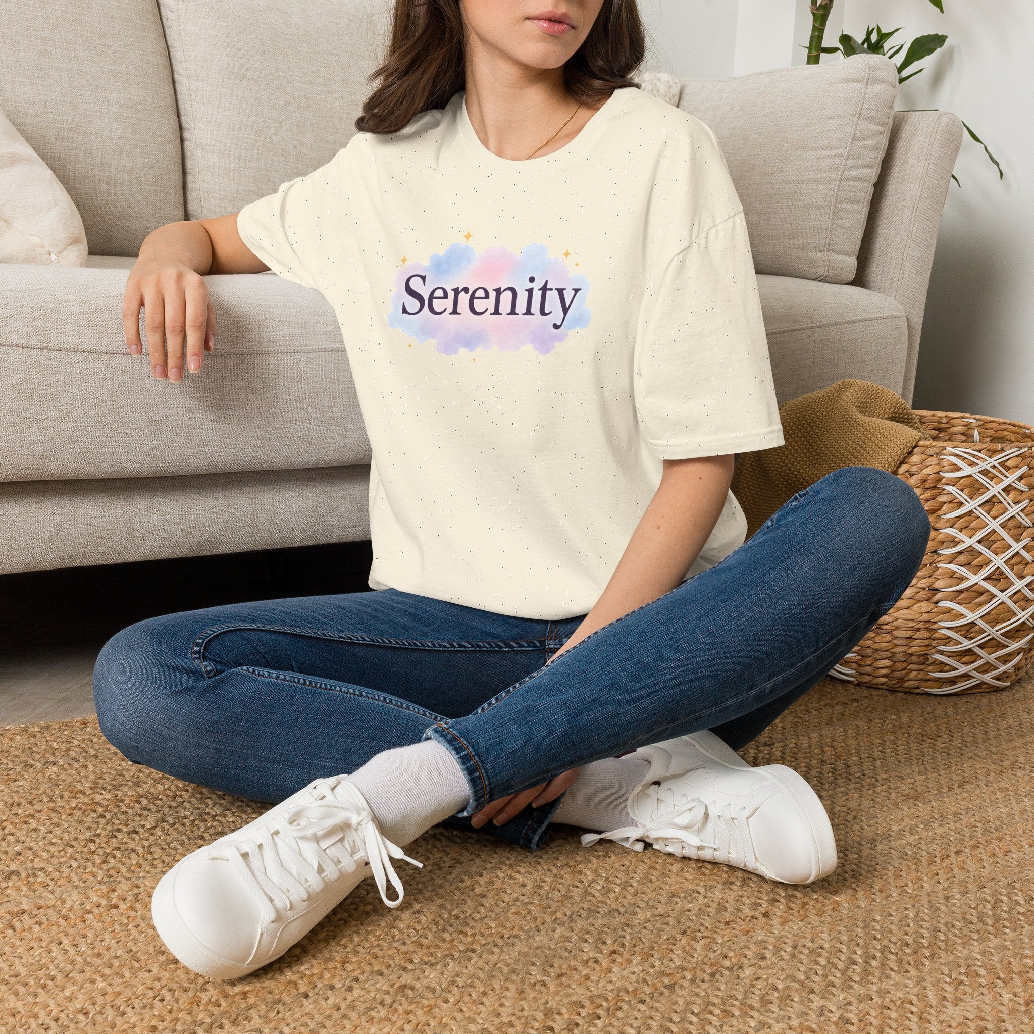 Serenity Cloud Illustration T-Shirt