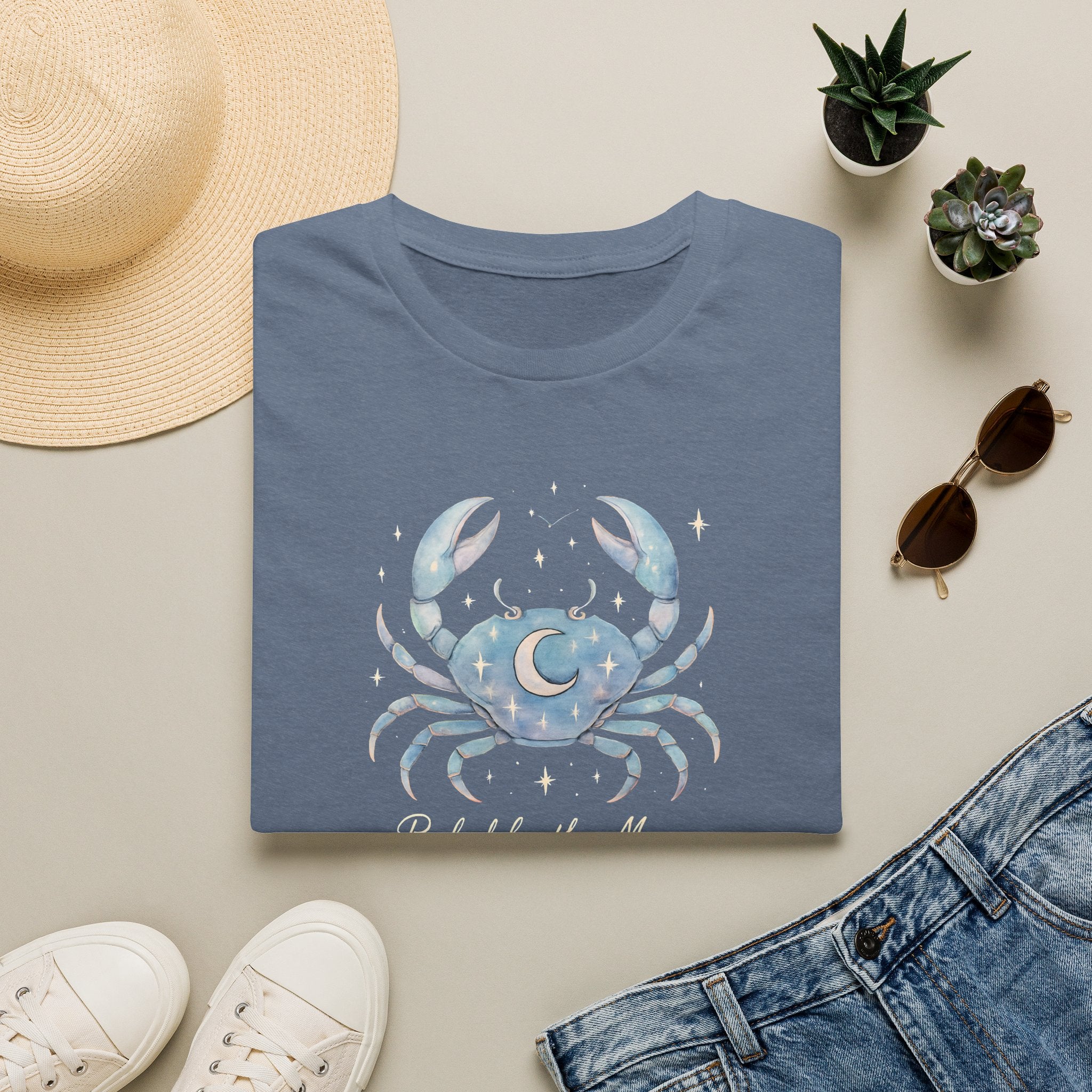 Moonlit Crab Illustration T-Shirt