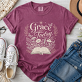 Grace For Today Christian Comfort Colors T-Shirt in Berry