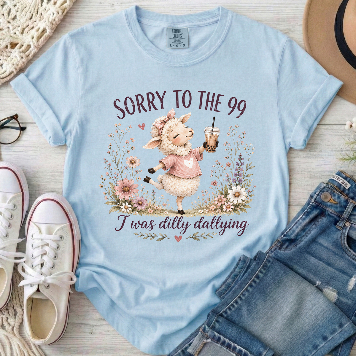 Sorry to the 99 Christian Comfort Colors T-Shirt in Chambray
