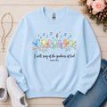I Will Sing of the Goodness of God Christian sweatshirt in Light Blue