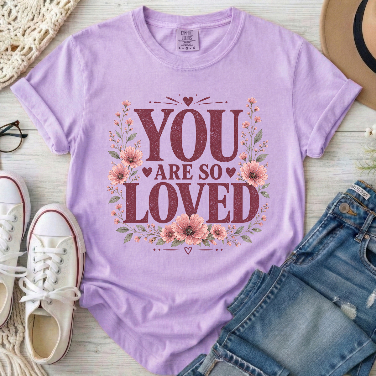 You Are So Loved Christian Comfort Colors T-Shirt in Orchid